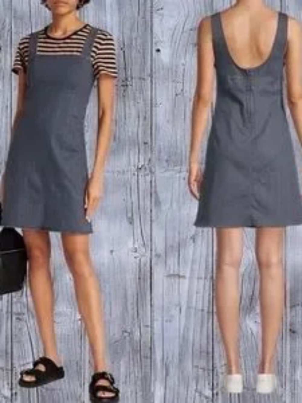 NWT rag & bone denim Paula dress gray S